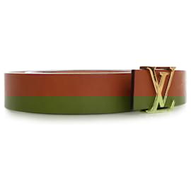 Louis Vuitton-Cinto LV Initiales Nomade Marrom Louis Vuitton-Marrom,Castanho claro