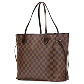 Louis Vuitton-Louis Vuitton Marrom Damier Ebene Neverfull MM-Marrom