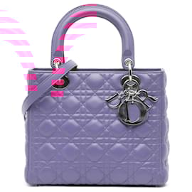 Dior-Dior Pink Medium Lambskin Cannage Lady Dior-Pink
