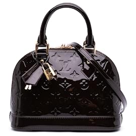 Louis Vuitton-Louis Vuitton Purple Monogram Vernis Alma BB-Roxo