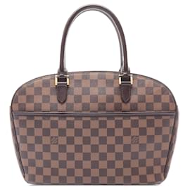 Louis Vuitton-Louis Vuitton Marrom Damier Ebene Sarria Horizontal-Marrom