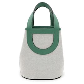 Hermès-Sac Tote Hermes In the Loop 18-Noir,Blanc
