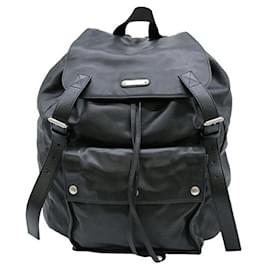 Yves Saint Laurent Saint Laurent Leather Backpack Black Black