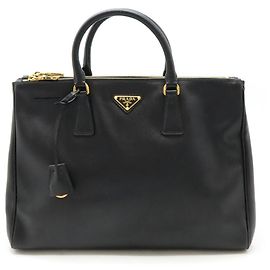 Sac à main Prada Saffiano Galleria en cuir noir BN1786 Noir