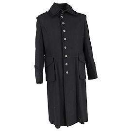Dolce & Gabbana Overcoat in Black Wool Black