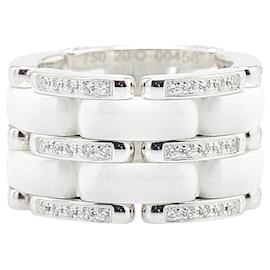 Chanel-Chanel K18WG White Gold White Ceramic Ultra Wide Ring-White