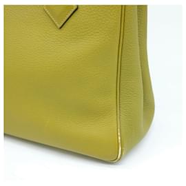 Hermès-Hermès Victoria Cabas Tote Vert Anis-Vert