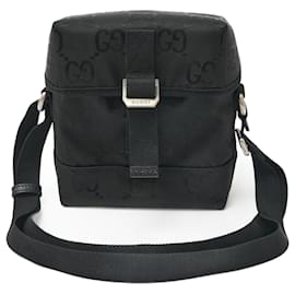 Gucci-Gucci Off The Grid Nylon Leather Messenger Bag-Black