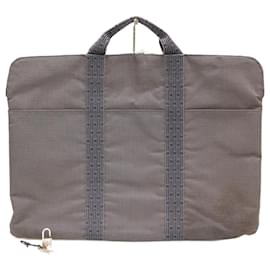 Hermès-Hermes Canvas Briefcase Gray-Grey