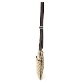 Gucci-Gucci GG Supreme Canvas Leather Crossbody Bag-Brown,Beige