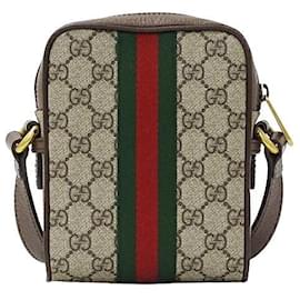 Gucci-Gucci Men's Ophidia GG Supreme Shoulder Bag-Brown,Beige