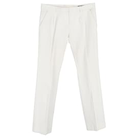 Balenciaga-Balenciaga Trousers in White Cotton-White,Cream