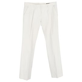 Pantalones Balenciaga de algodón blanco Blanco Crudo