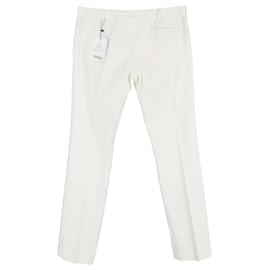 Balenciaga-Balenciaga Trousers in White Cotton-White,Cream