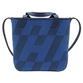 Hermès-Hermès H-An Bié PM 2WAY Tote Bleu-Bleu