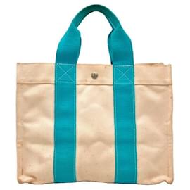Hermès-Sac tote en toile PM Bora Bora d'Hermès-Blanc