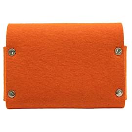 Hermès-Pochette de carte GM en feutre Hermes-Orange