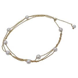 Bracciale in perle 750YG Tasaki D'oro Metallico