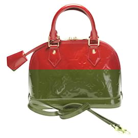 Louis Vuitton-Louis Vuitton Monogram Vernis Alma BB Handbag-Red