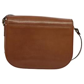 Autre Marque-Burberrys Shoulder Bag Leather Brown Gold Auth ti3046-Brown,Golden