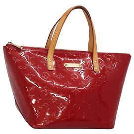 LOUIS VUITTON Bolsa Bellevue PM Monogram Vernis Pomme D'amour M93583 Auth 121048 Roja
