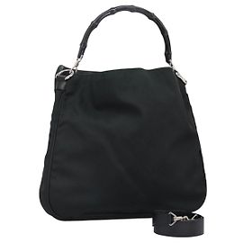 GUCCI Handtasche Nylon 2-Wege Grün Silber 001 1577 Auth bs24806 Silber Grün