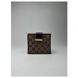 Cartera vintage de monograma Gucci beige Beige
