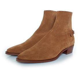 Céline Botas de fivela em camurça Jacno da Celine em cognac Marrom