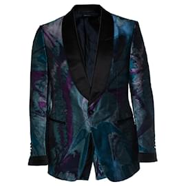 Tom Ford-Tom Ford, Shelton tuxedo jacket in blue purple-Blue,Purple