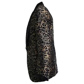 Tom Ford-Tom Ford, Shelton Leopard printed tuxedo jacket-Black,Golden,Grey
