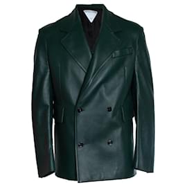Bottega Veneta-Bottega Veneta, leather blazer in green-Green