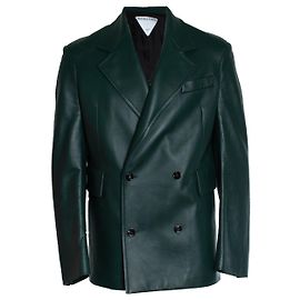Bottega Veneta, Lederblazer in Grün Grün