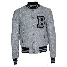 Balmain, Silver bomber with lurex Silvery