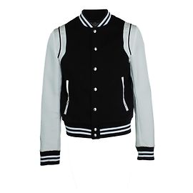 Jaqueta bomber preta e branca Balmain Preto Branco