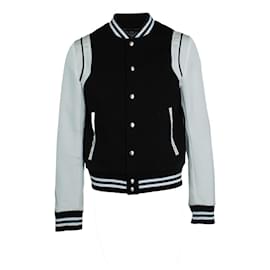 Giacca bomber nera e bianca Balmain Nero Bianco