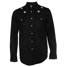 Givenchy-Givenchy, Star denim shirt-Black