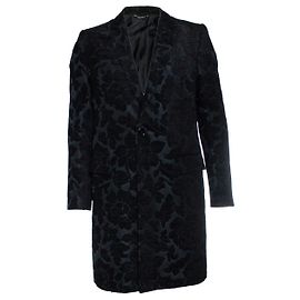 Dolce & Gabbana, Black jacquard woven coat Black