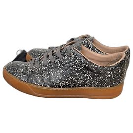 Baskets Lanvin en cuir noir Noir