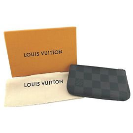 Carteira de Moedas Damier Graphite Louis Vuitton Marrom