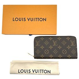 Cartera larga Monogram Louis Vuitton Castaño