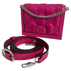 Gucci GG Mini Matelasse Nylon Handbag Pink