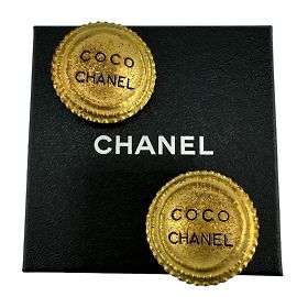 Pendientes de clip de oro vintage de Chanel Dorado