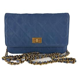 Chanel-Chanel 2.55 denim WOC-Blue