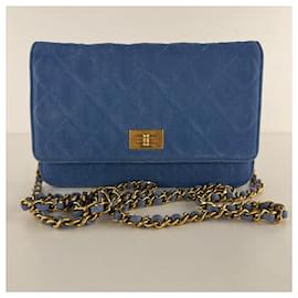 Chanel-Chanel 2.55 denim WOC-Blue