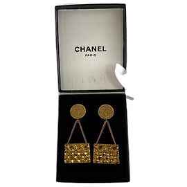 Pendientes de bolso vintage de Chanel Dorado