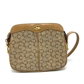 Céline Bolsa de Ombro Celine C Macadam Bege