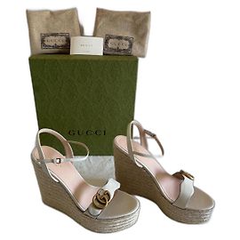 Espadrilles compensées Gucci Aitana Blanc