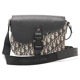 Dior-Dior Trotter Saddle Oblique Messenger Bag-Blue