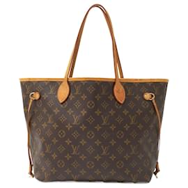 Louis Vuitton-Louis Vuitton Neverfull MM Monogram Tote Bag-Brown