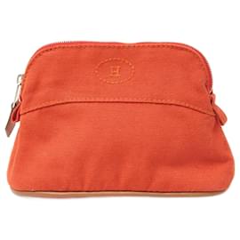 Hermès-Pochette Mini Bolide en Toile Hermès Orange-Orange
